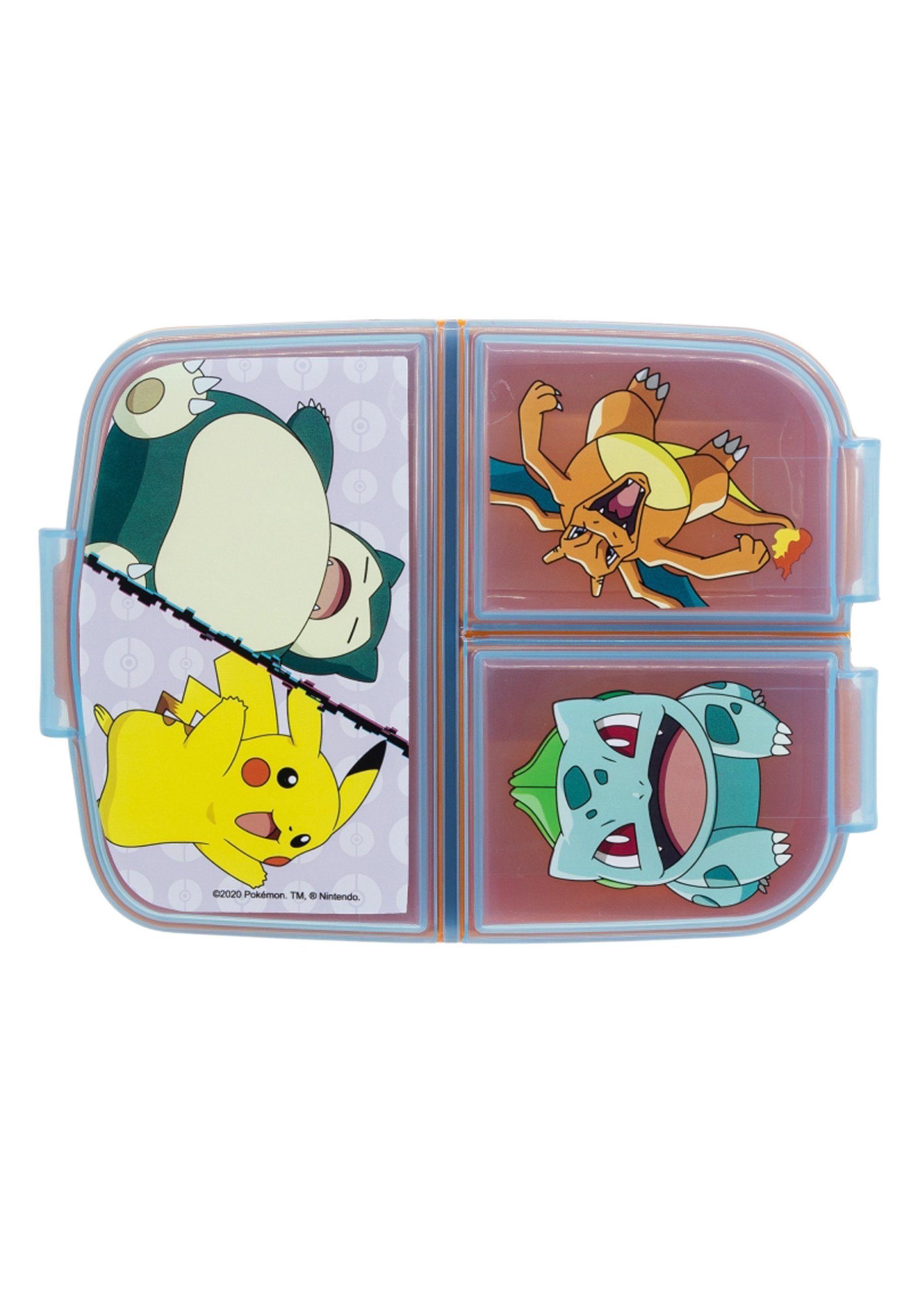 POKÉMON Lunchbox Brotdose Pokemon, Vesperdose mit 3 Fächern
