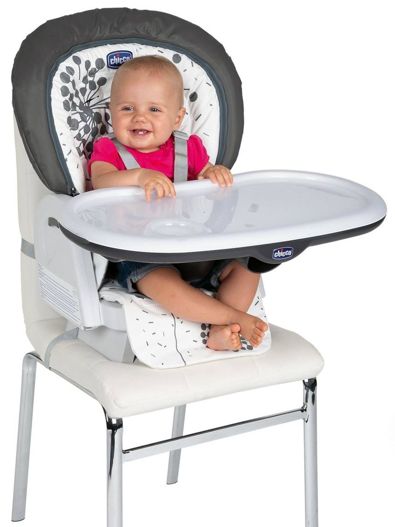 Chaise haute évolutive CHICCO Polly Progres5 gris