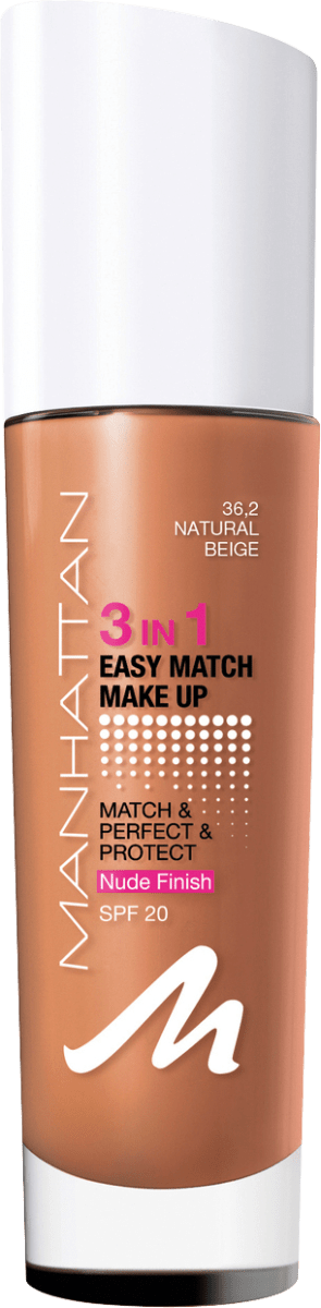 Foundation 3in1 Easy Match Natural Beige 36.2, LSF 20, 30 ml