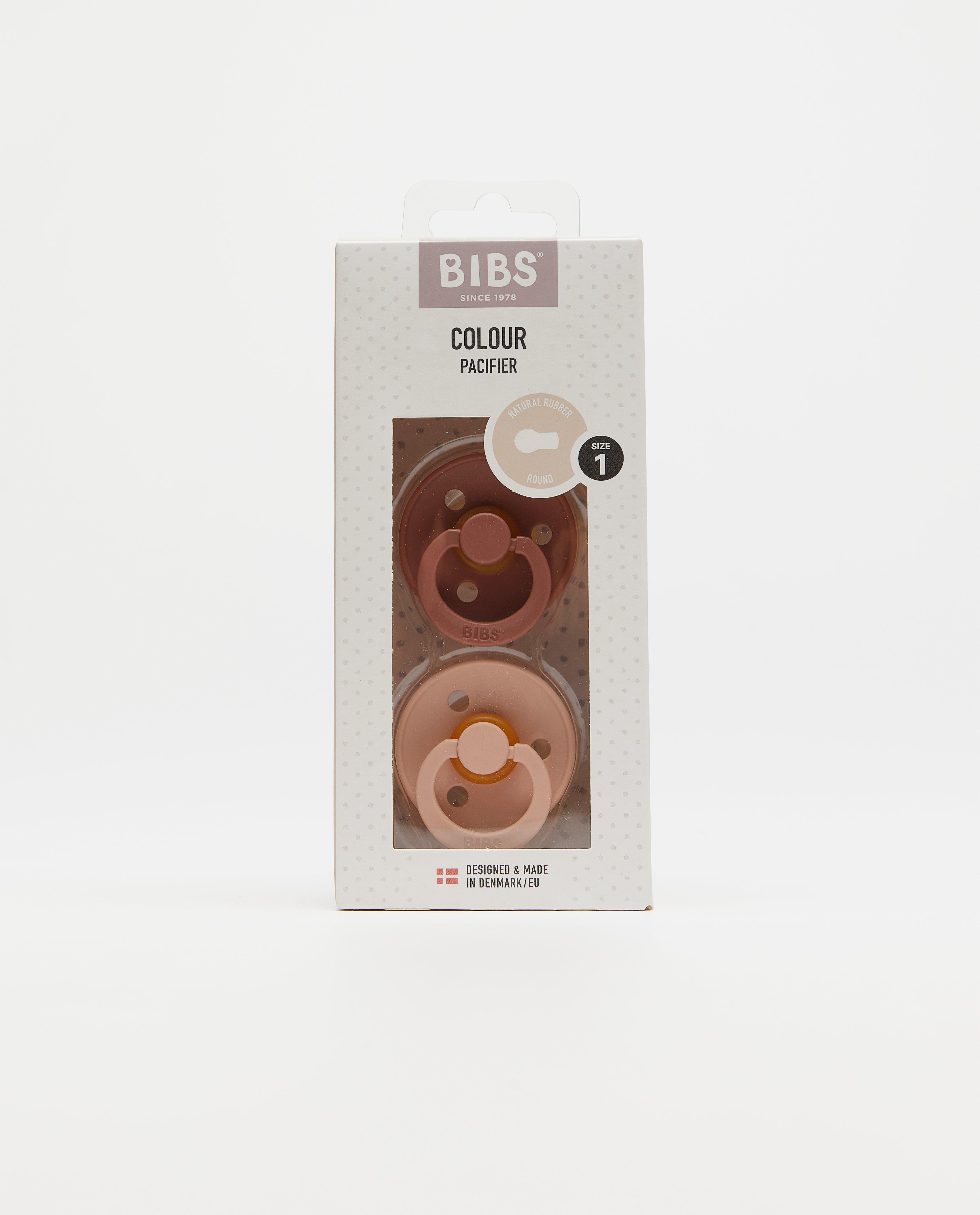 Bibs Set med 2 nappar, 0-6 månader rosa