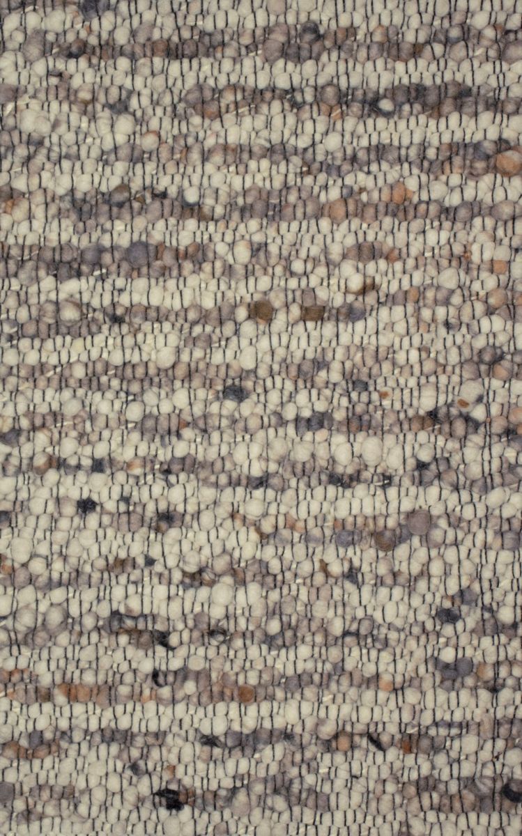 Handwebteppich Wiebke Grau-Beige 70 x 130 cm