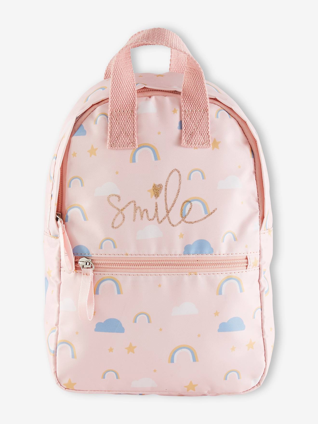 Sac à dos arc-en-ciel fille rose imprimé
