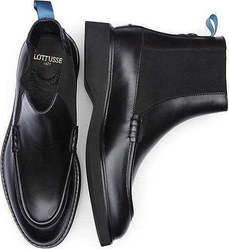 Lottusse Ankle Boot Aus Gebürstetem Kalbsleder In Schwarz