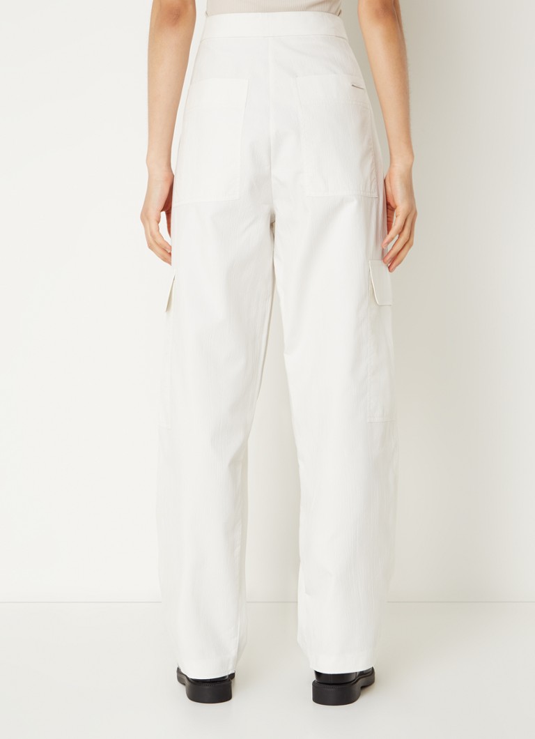 Παντελόνι Calvin Klein με ψηλή μέση και ίσια γραμμή, ανάγλυφη υφή