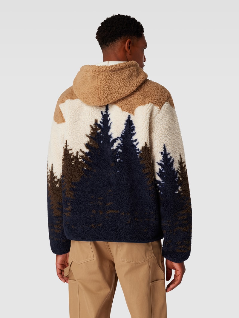 Fleecejacke mit Kapuze Modell 'BEAR' in camel