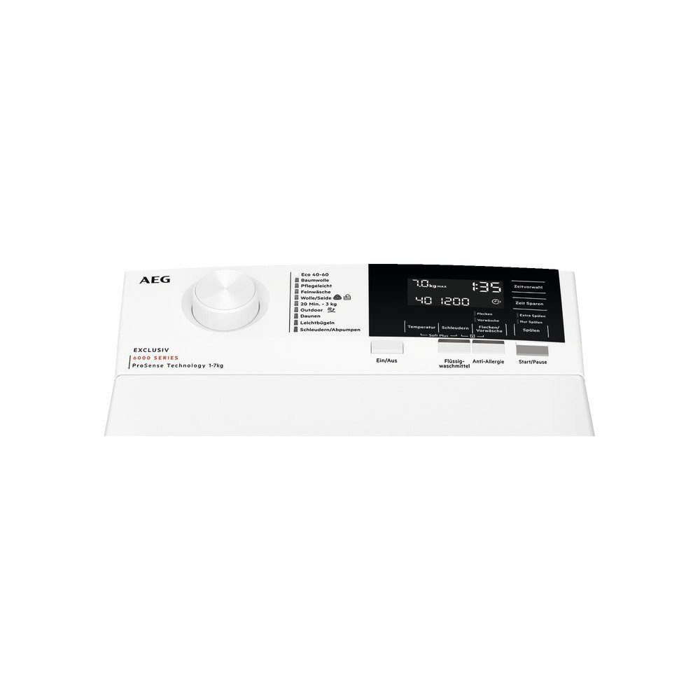 AEG Waschmaschine Toplader freistehend 7kg 1200 U/Min EEK: C LTR6E60279