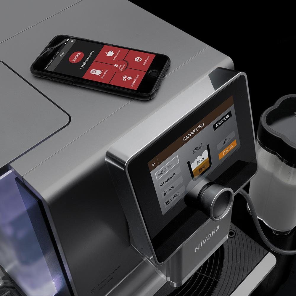 Nivona Kaffeevollautomat NICR 970, ECO-Modus, Nivona App, Tassenbeleuchtung, Wassertankbeleuchtung