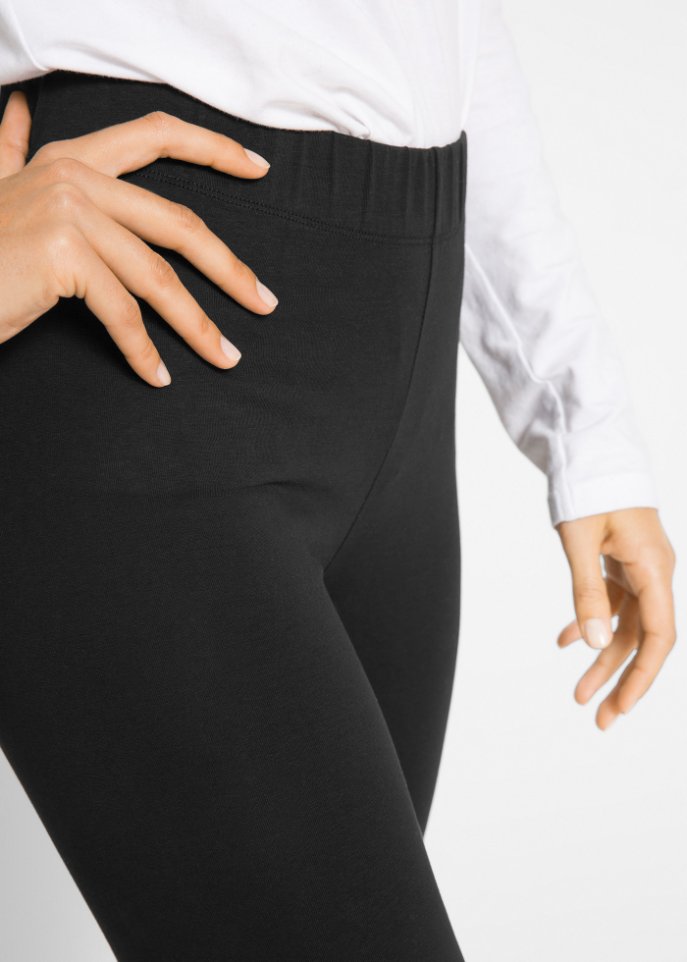 Baumwoll-Leggings mit elastischem Komfortbund