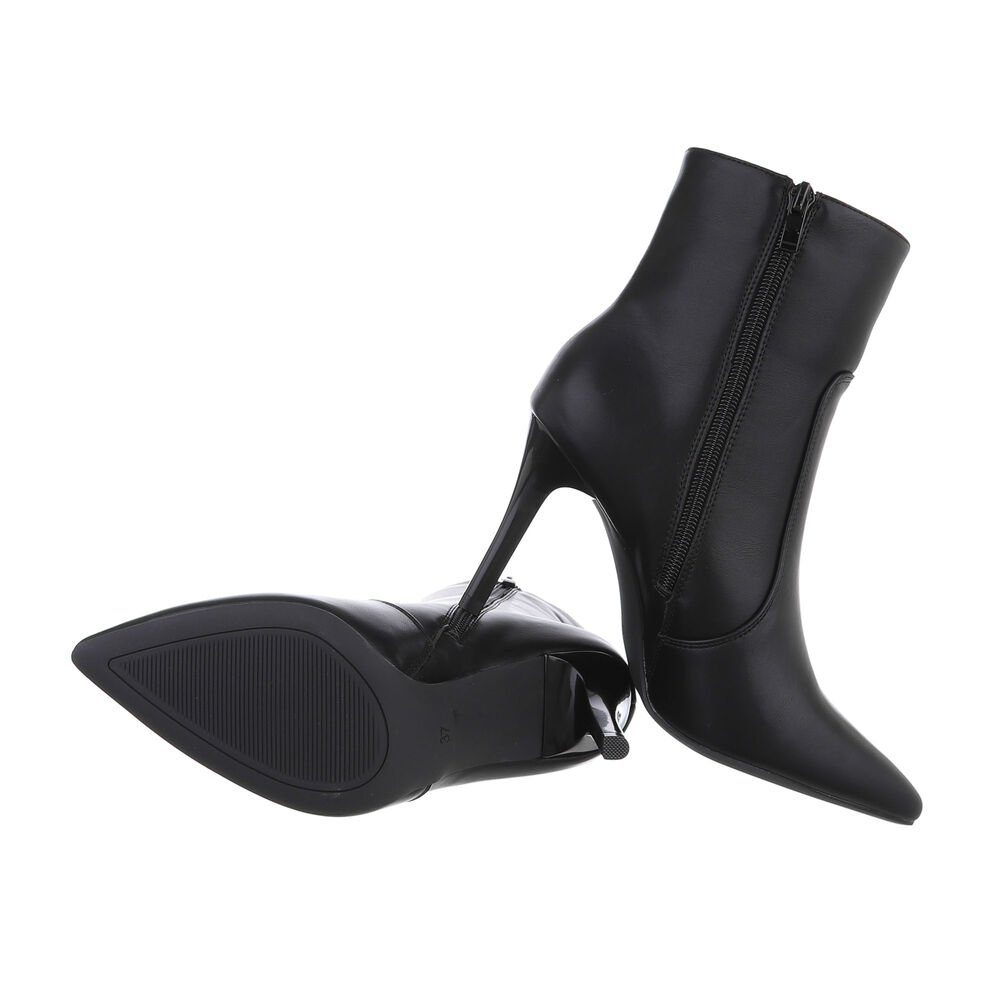 Ital-Design Damen Party & Clubwear High-Heel-Stiefelette Pfennig-/Stilettoabsatz High-Heel Stiefeletten in Schwarz