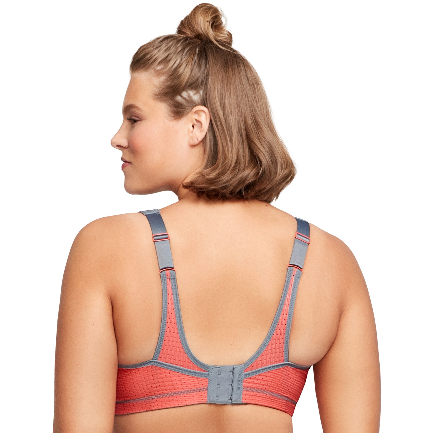 Elite Sport-Bustier mit bestem Halt - Grau/Koralle