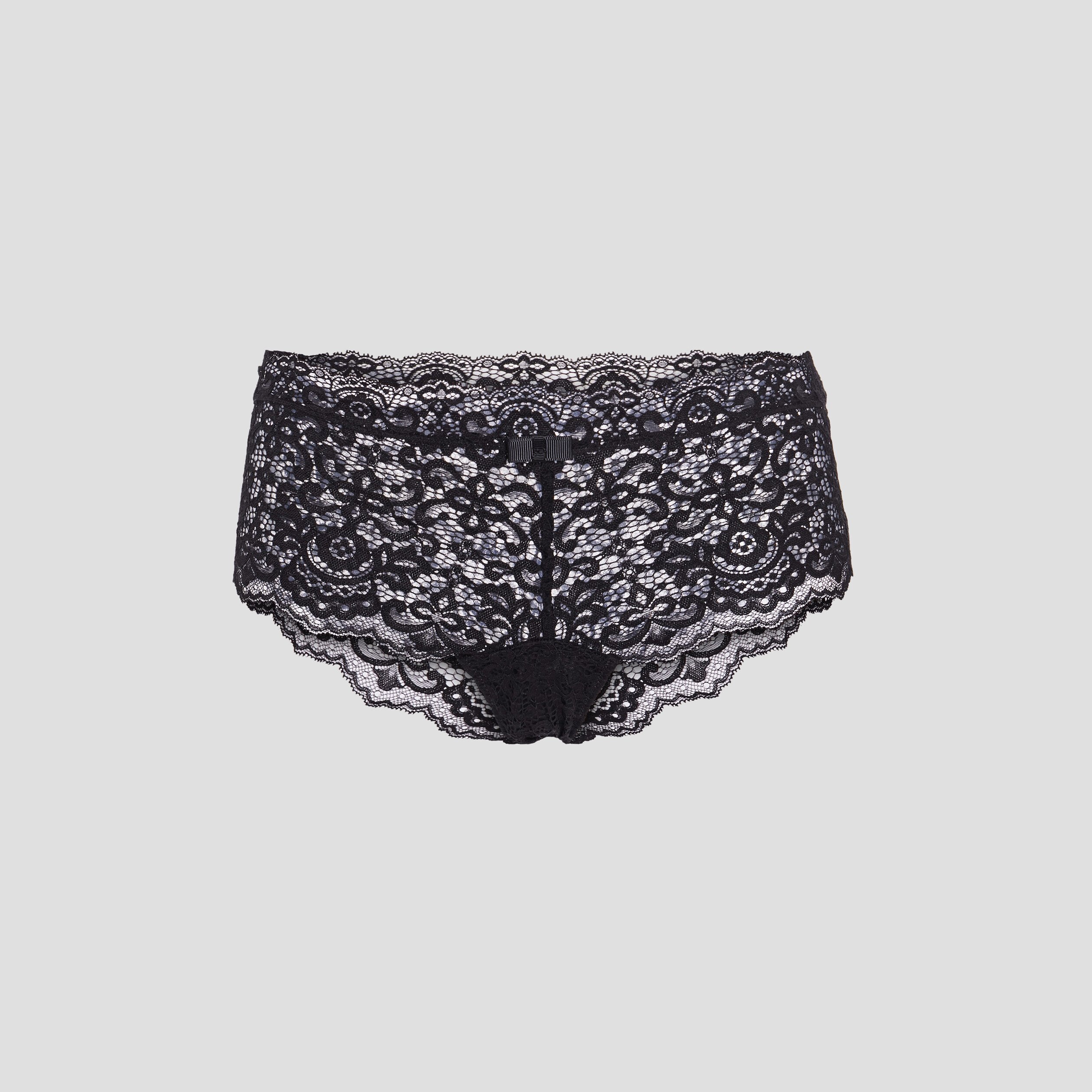 Shorty en dentelle noir femme | La Halle