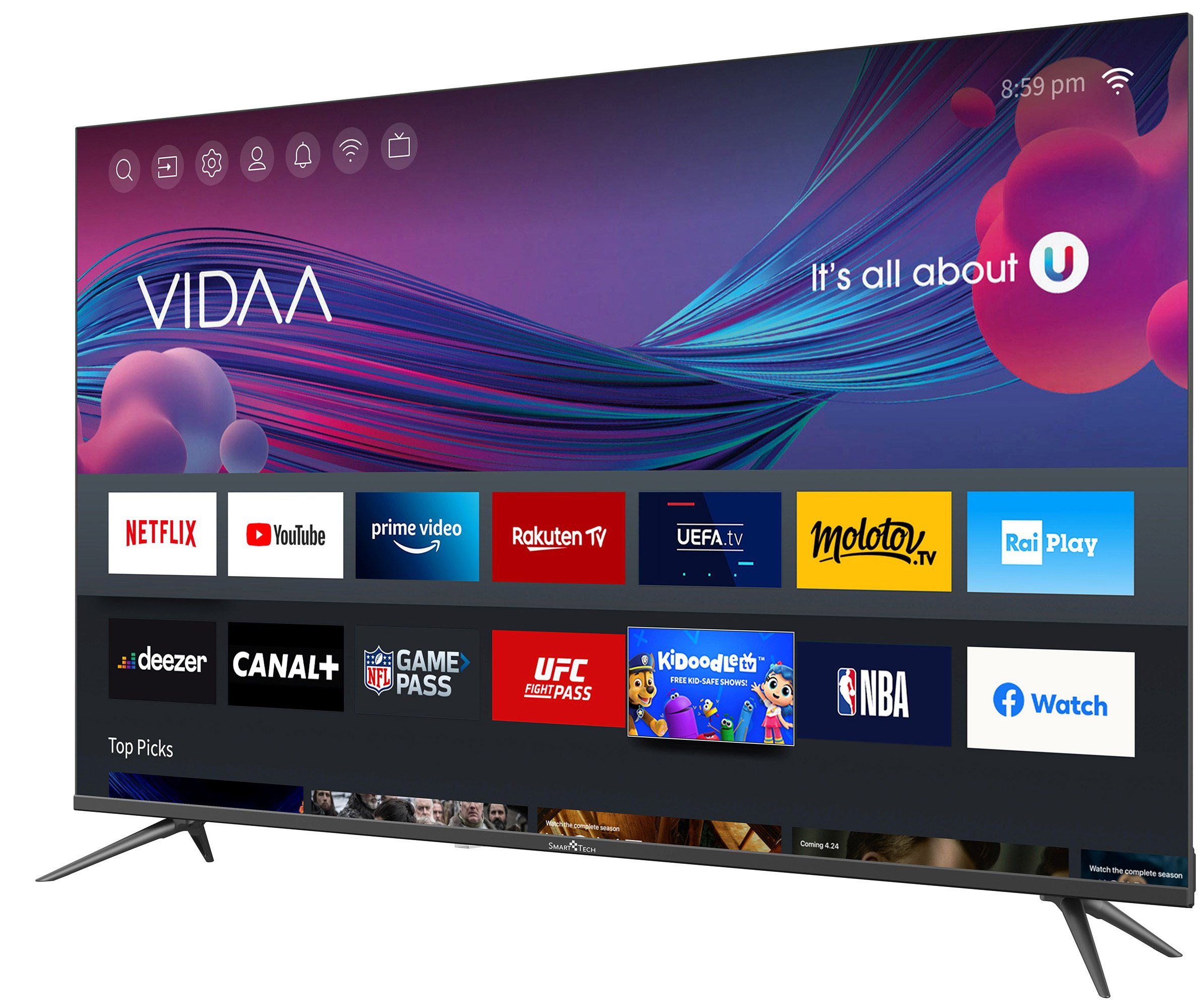 JTC 55UV10V1 LED-Fernseher (139,00 cm/55 Zoll, 4K Ultra HD, Smart-TV)
