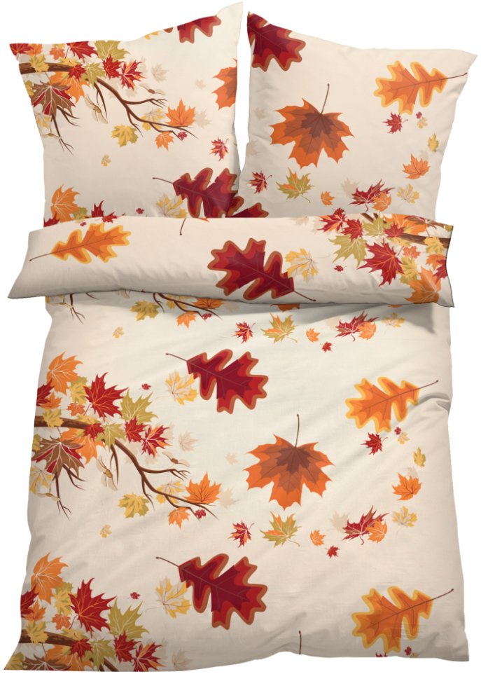 Bettwäsche mit Herbstlaub
