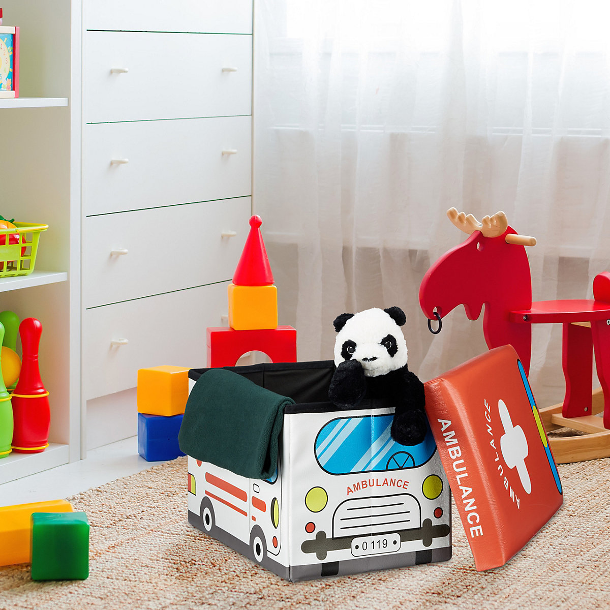 Faltbare Spielzeugkiste mit Stauraum