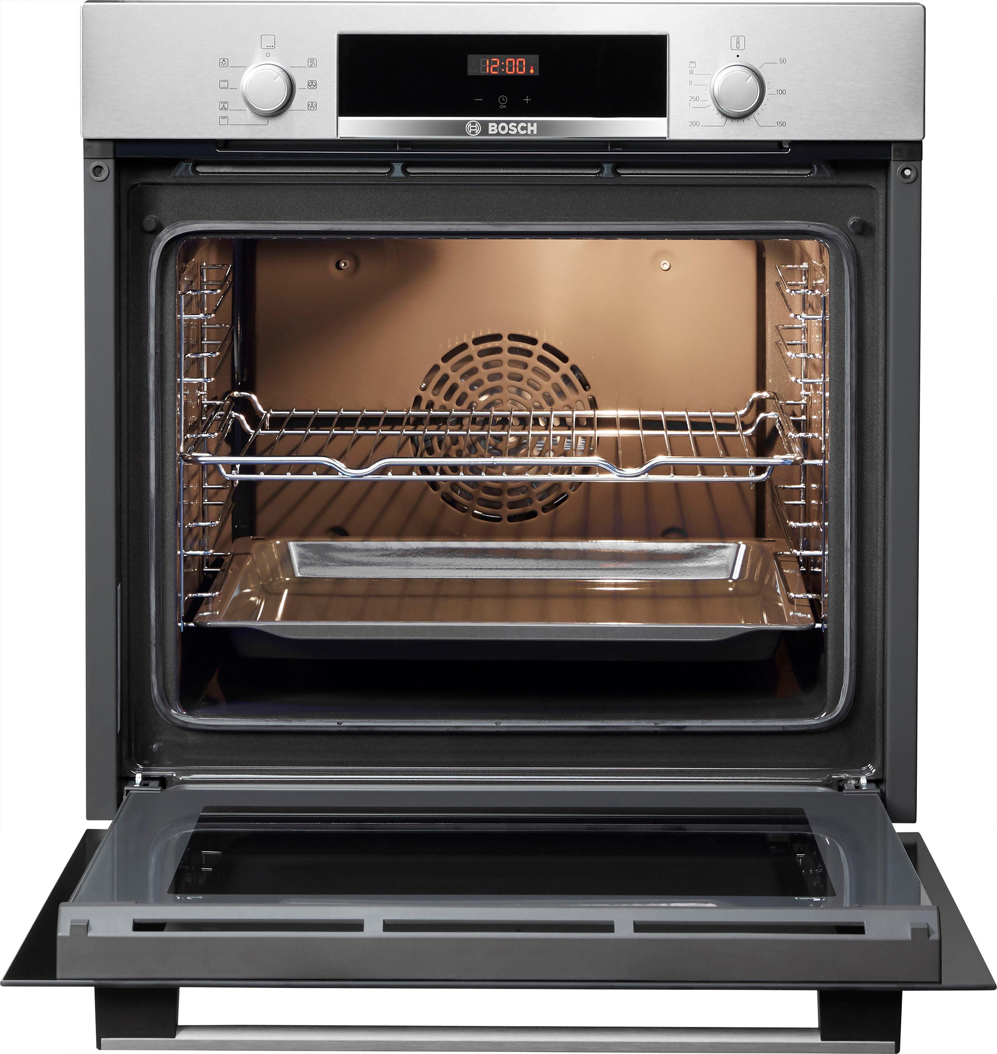 BOSCH Einbaubackofen 4 HBA533BS1, mit Teleskopauszug nachrüstbar, ecoClean Direct