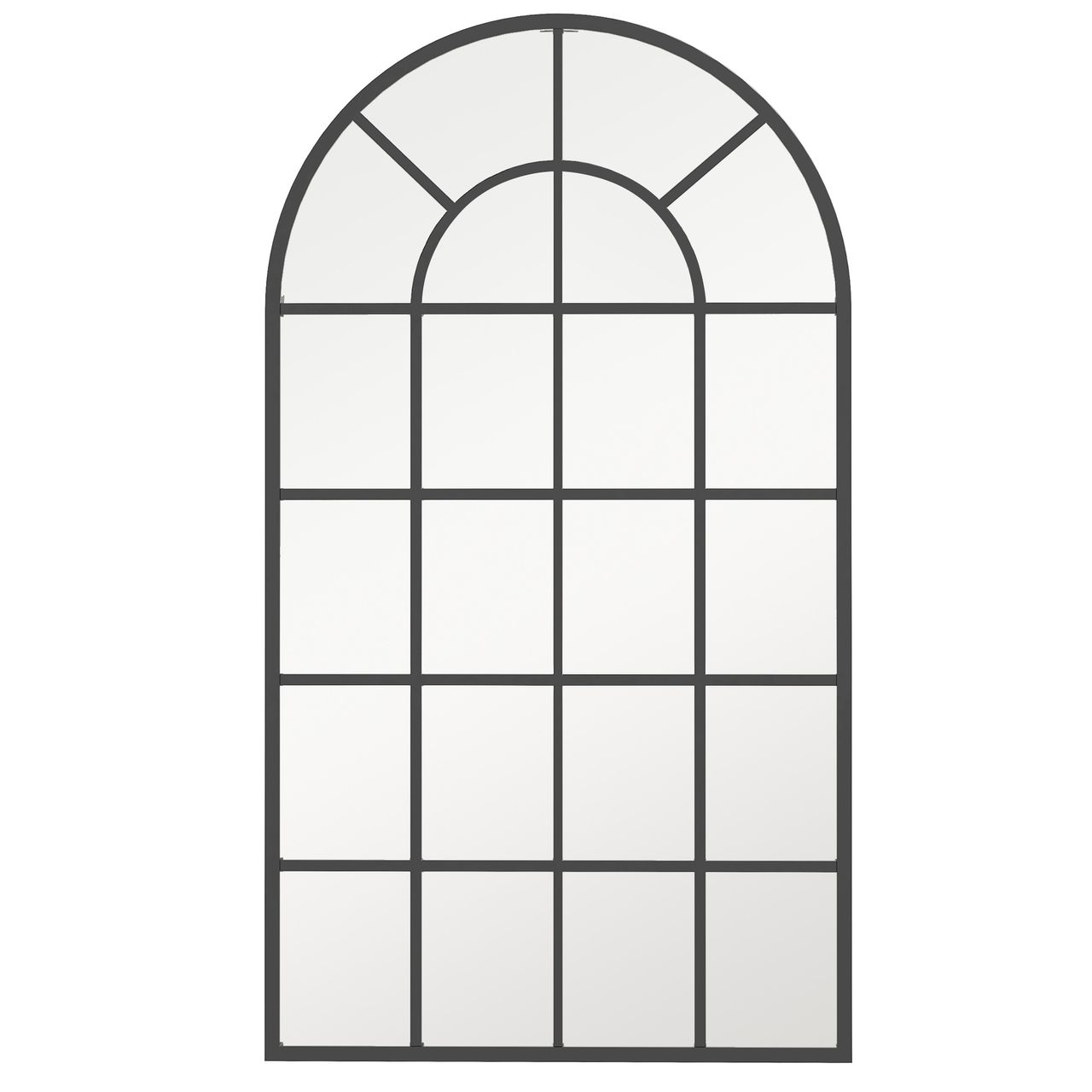 HOMCOM Wandspiegel Garderobenspiegel 110 x 62cm Flurspiegel mit Metallrahmen