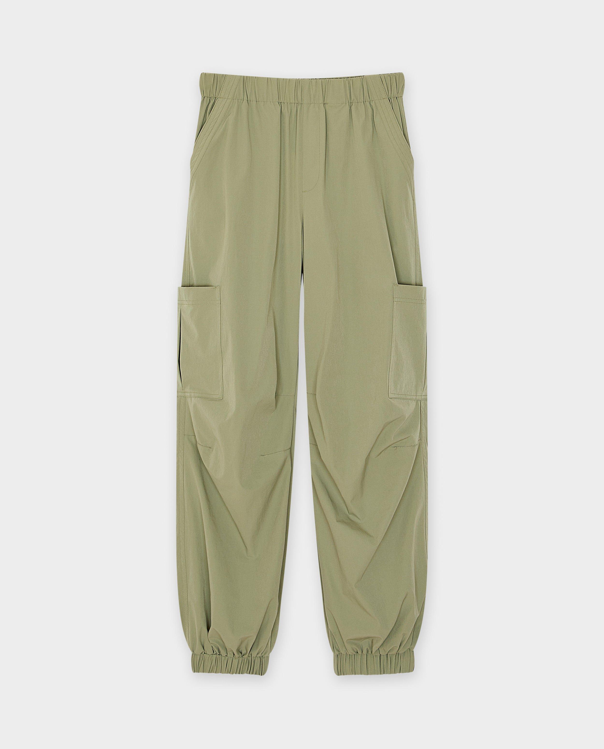 Strukturált, groggy nadrág, ejtőernyős szabású khaki színben