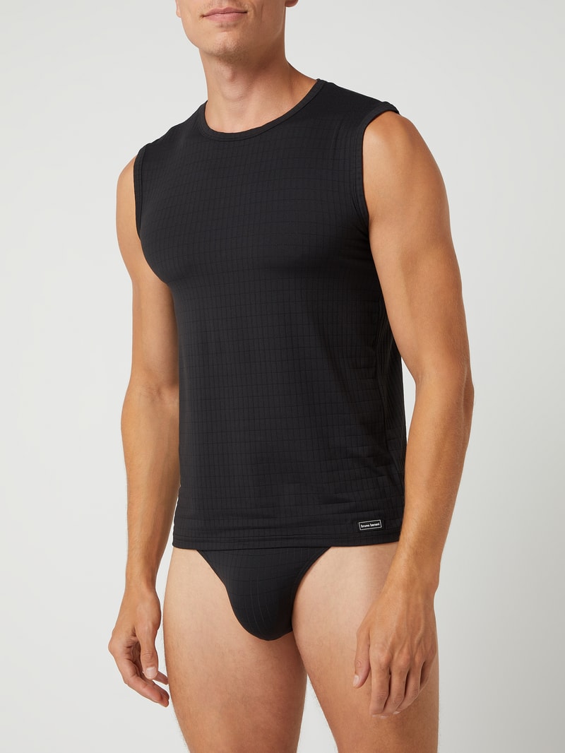 Tanktop mit Stretch-Anteil in schwarz