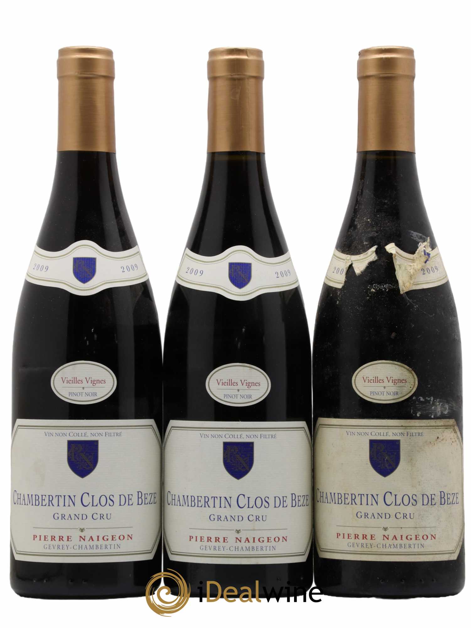 Chambertin Clos de Bèze Grand Cru Pierre Naigeon (Domaine)  2009 - Lot de 3 Bouteilles