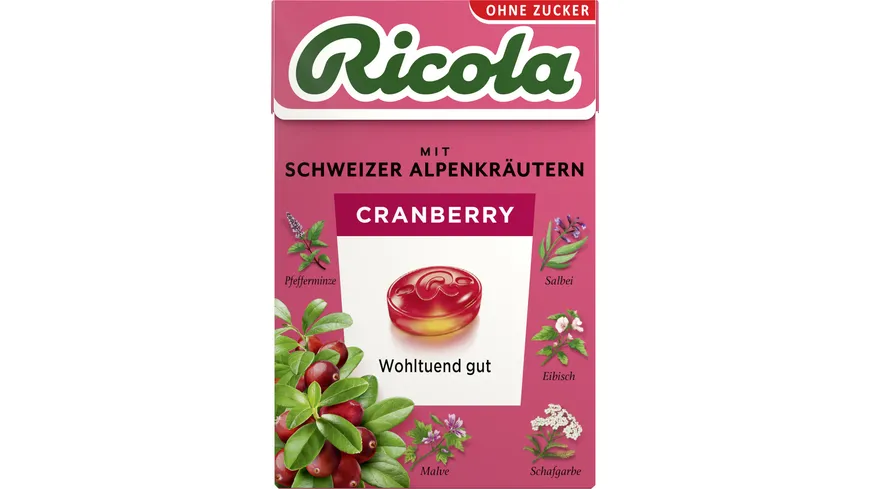 Ricola Bonbons Cranberry Box 50 g