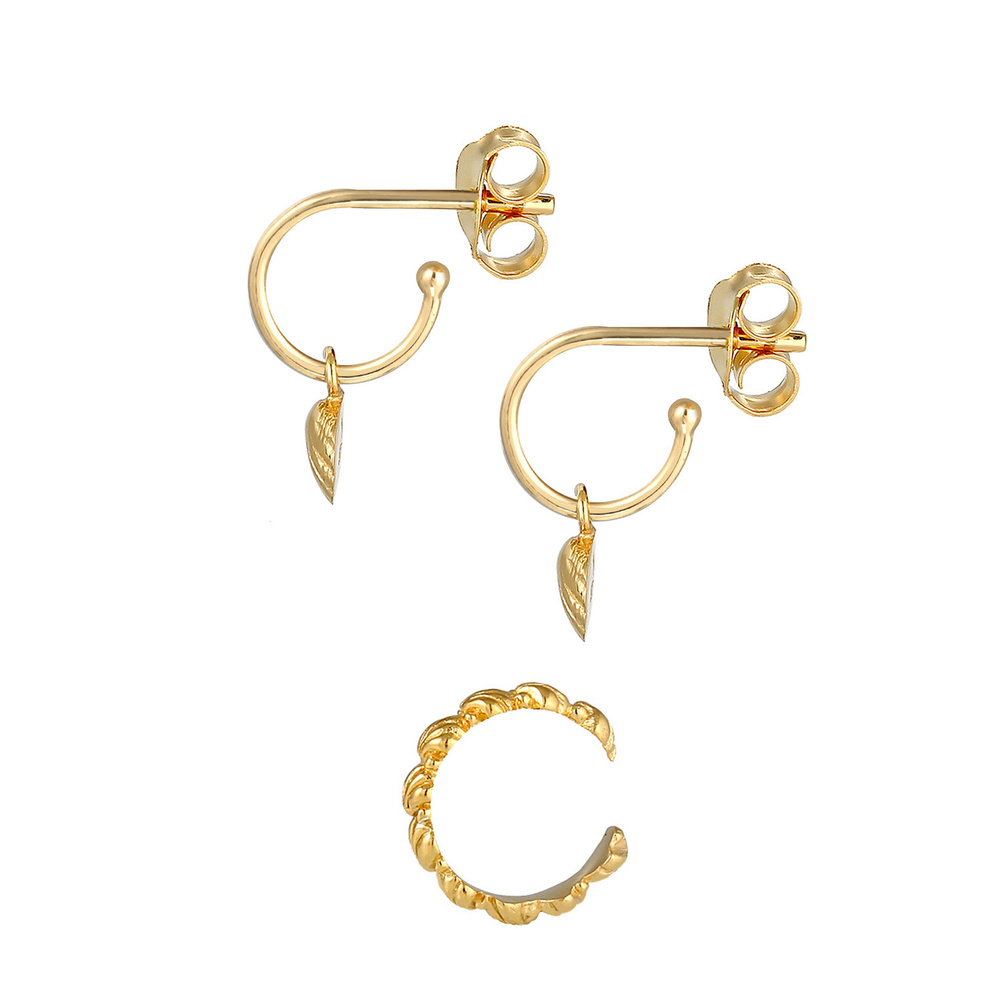 Elli Elli Boucles d'Oreilles Créoles Earcuff Coquillage Été Maritime Trend Blogger  Fe Boucles d'oreilles