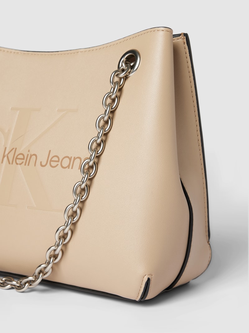 Handtasche in Leder-Optik in sand