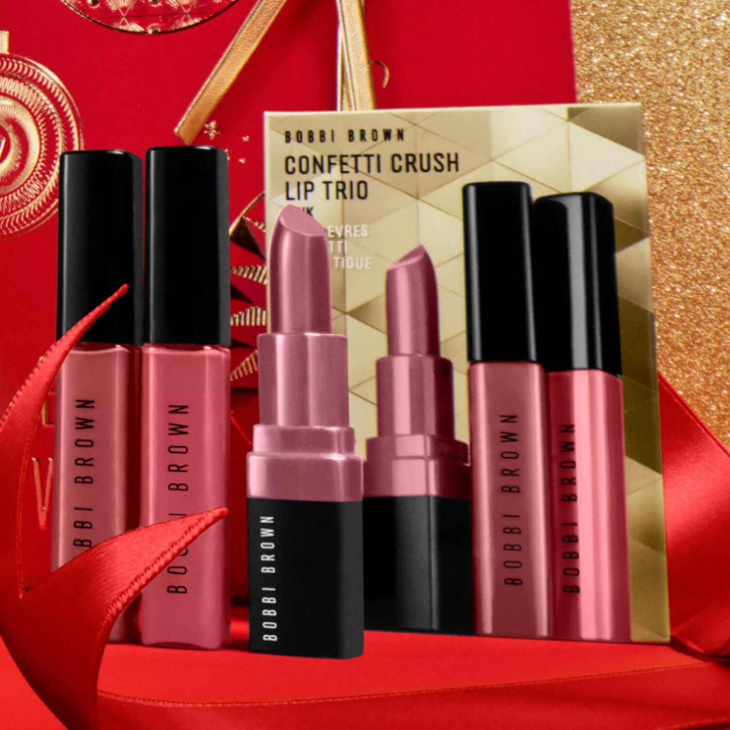 Bobbi Brown Confetti Crush Coffret Lip Trio Pink