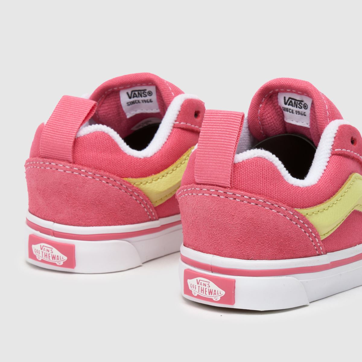 Vans rosa multifärgade knu skool flickor småbarnsskor