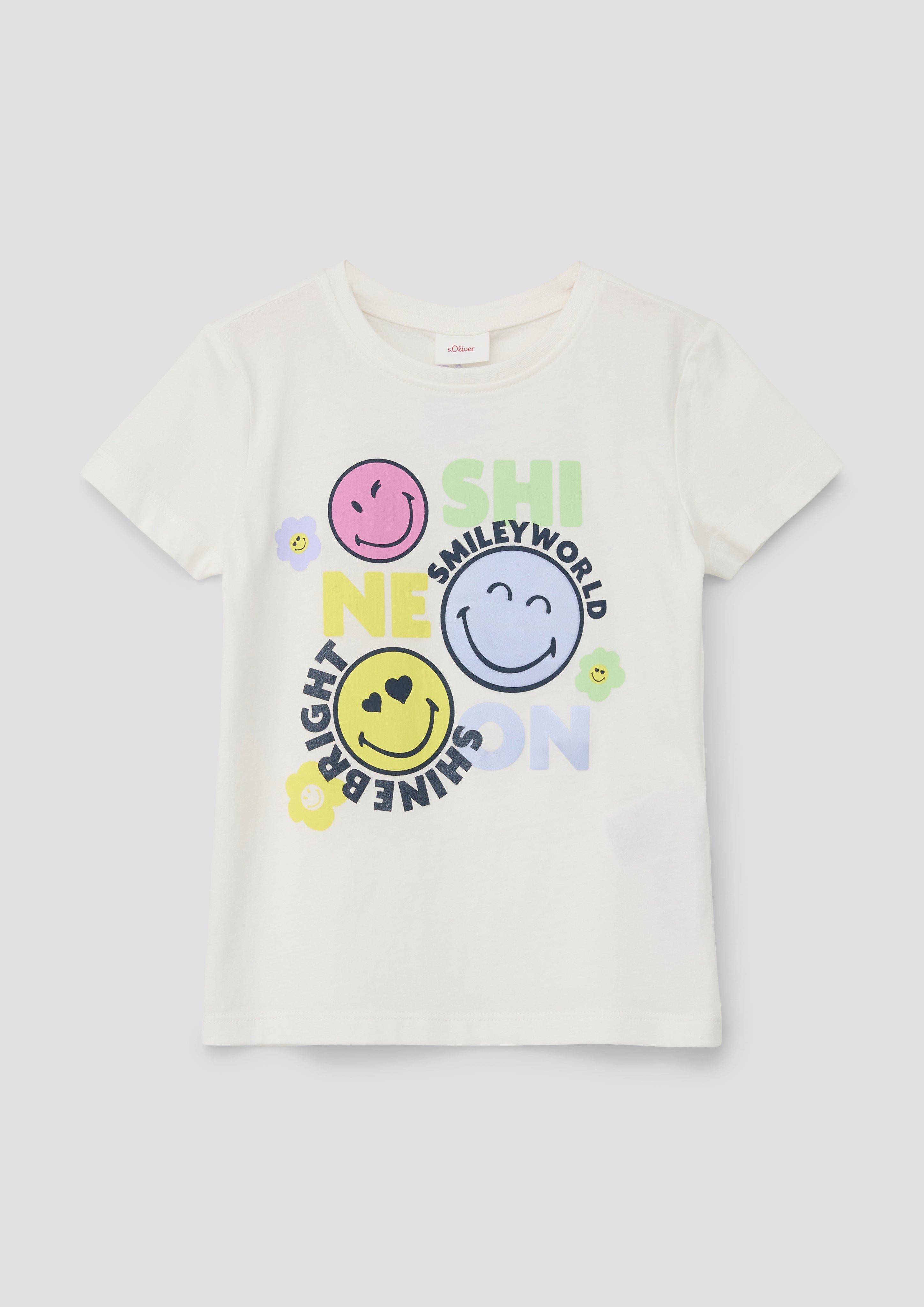 Baumwollshirt mit Smiley-Frontprint  2142056-0210