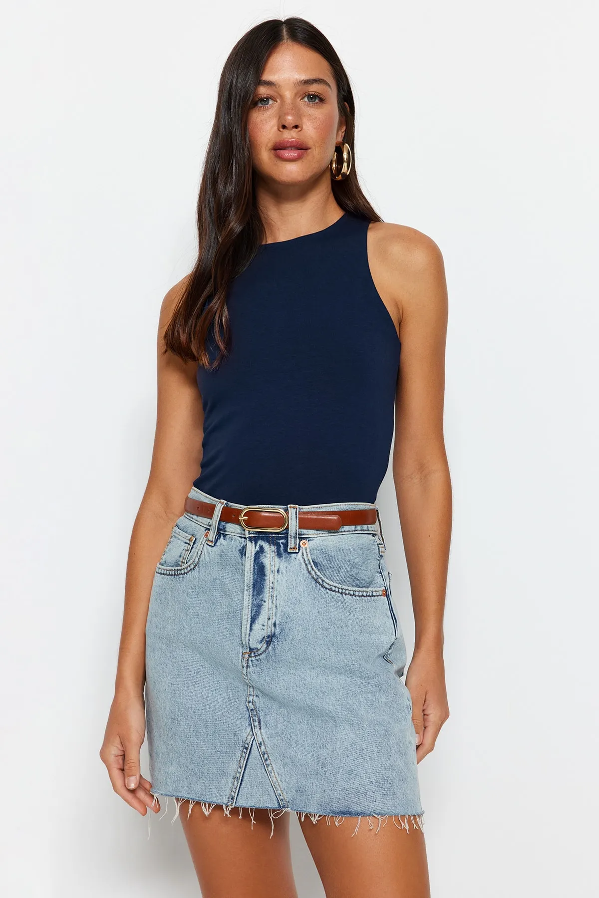 Trendyol Collection  Unterhemd - Dunkelblau - Slim Fit