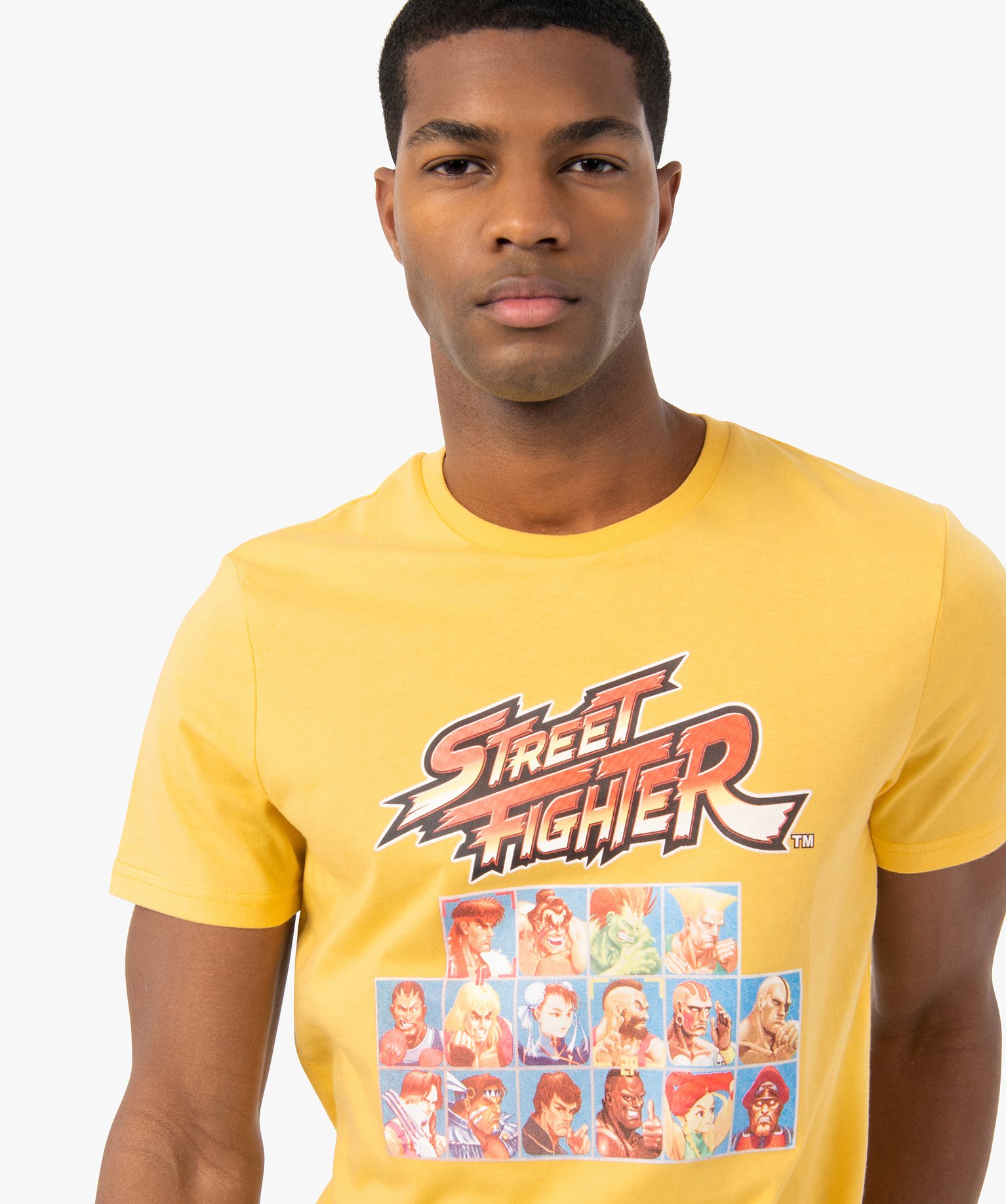 Tee-shirt homme avec motif XXL – Street Fighter jaune | GEMO