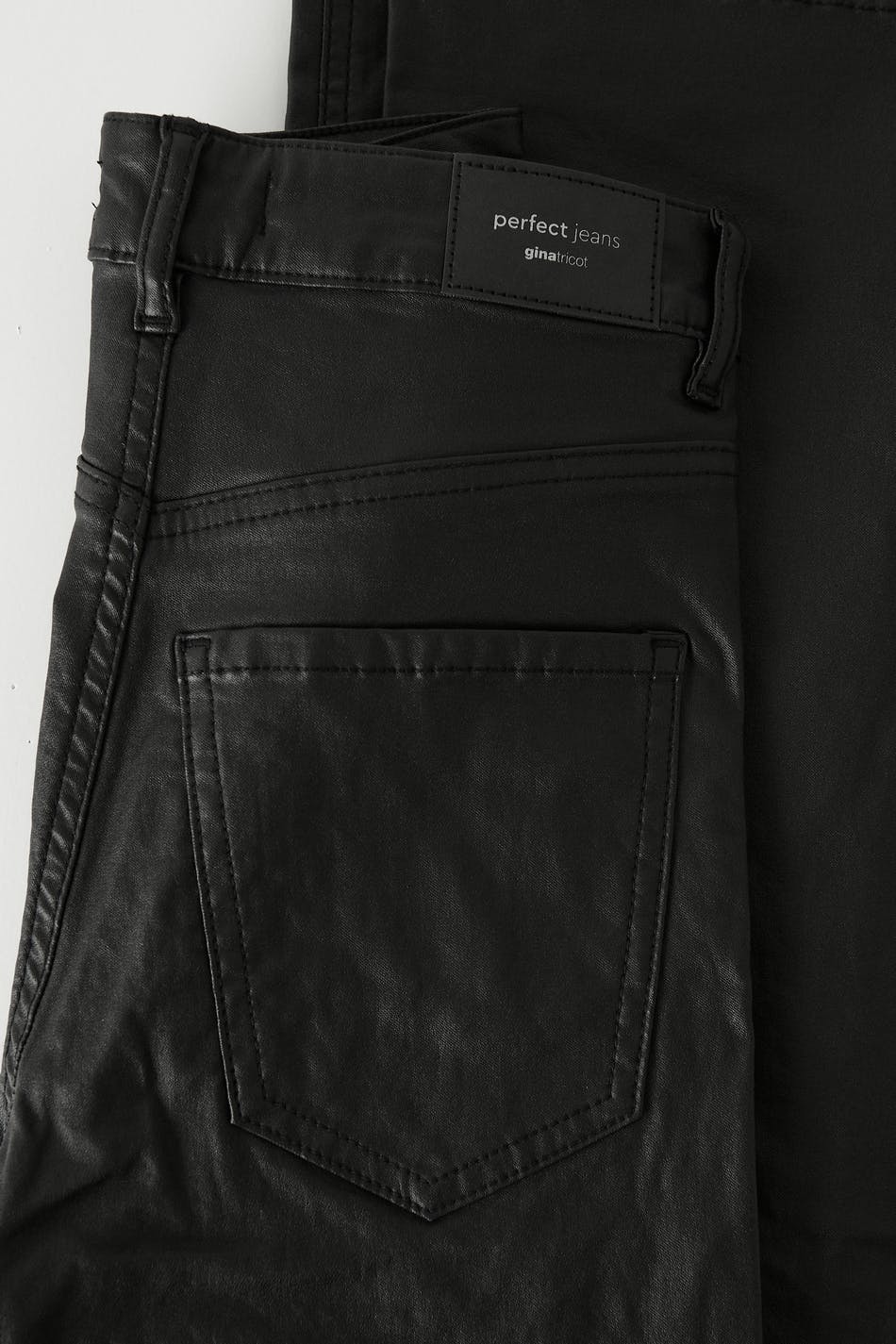 Coated slit jeans