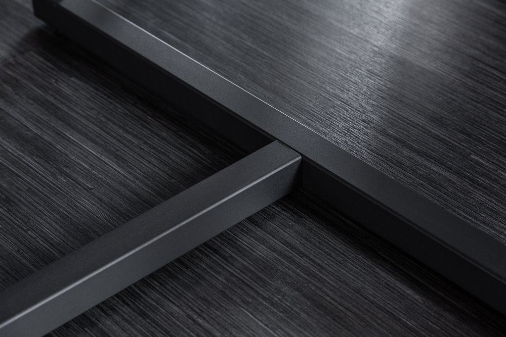 riess-ambiente Esstisch SYMBIOSE 200cm weiß / schwarz (Einzelartikel, 1-St), Esszimmer · Keramik · Metall · Marmor-Optik · Industrial Design