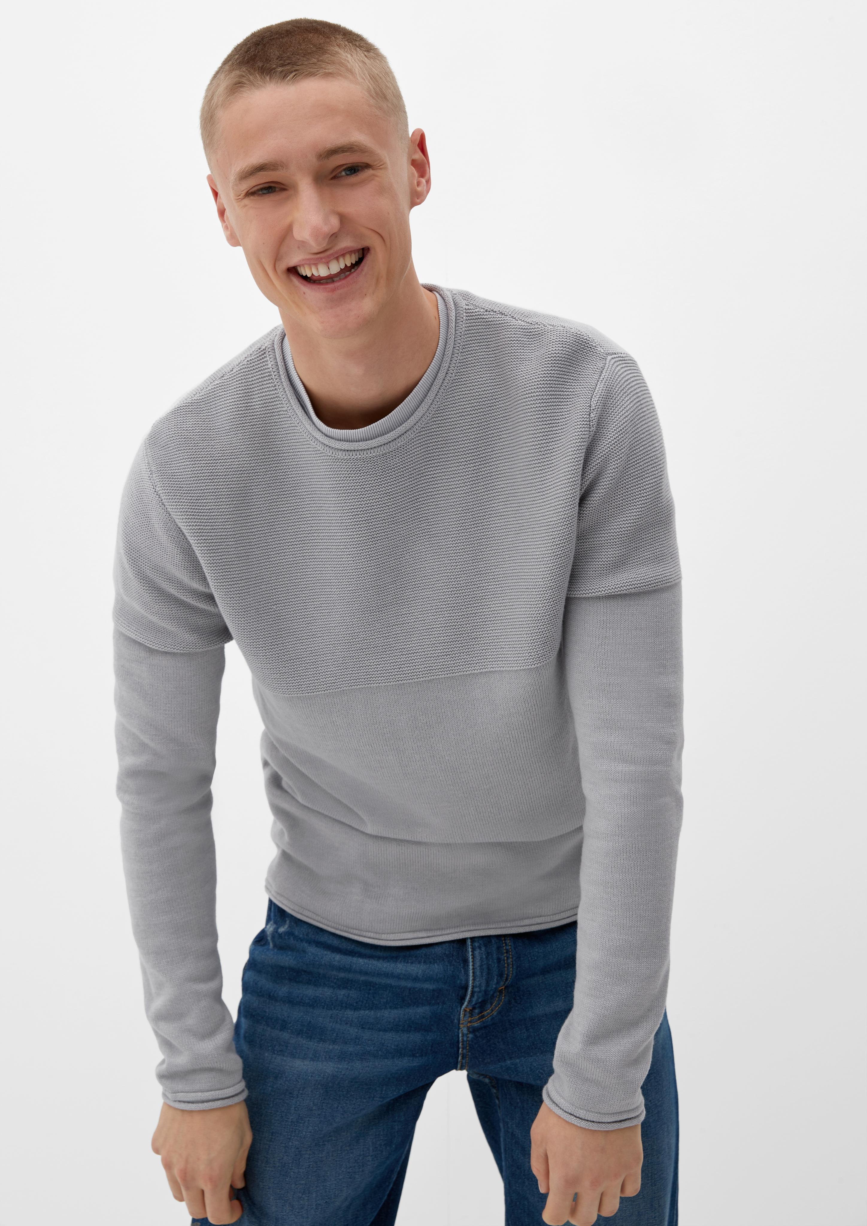 Strickpulli mit Rollsäumen  2123459-9400