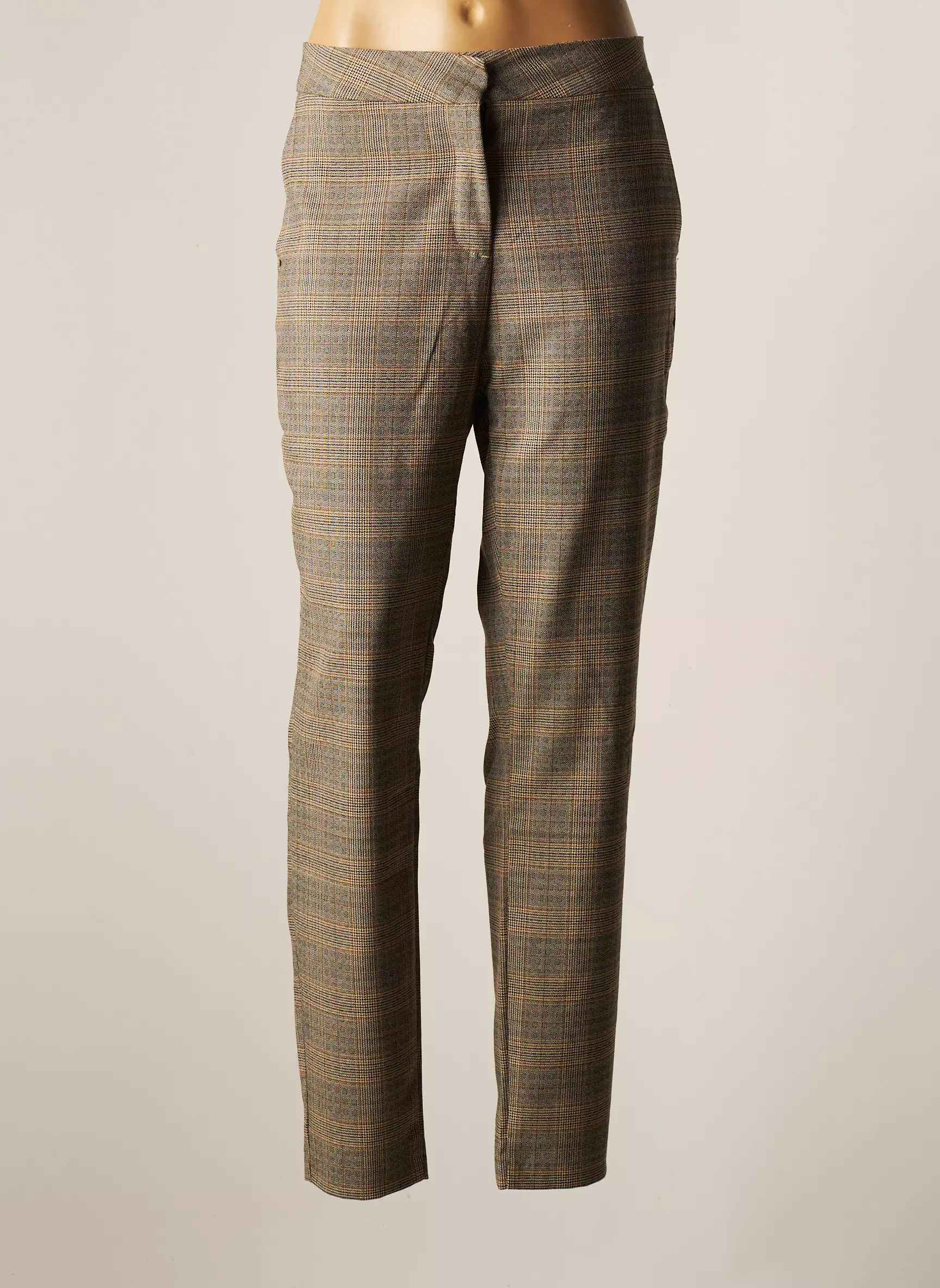 Geisha Pantalons Chino Femme couleur gris