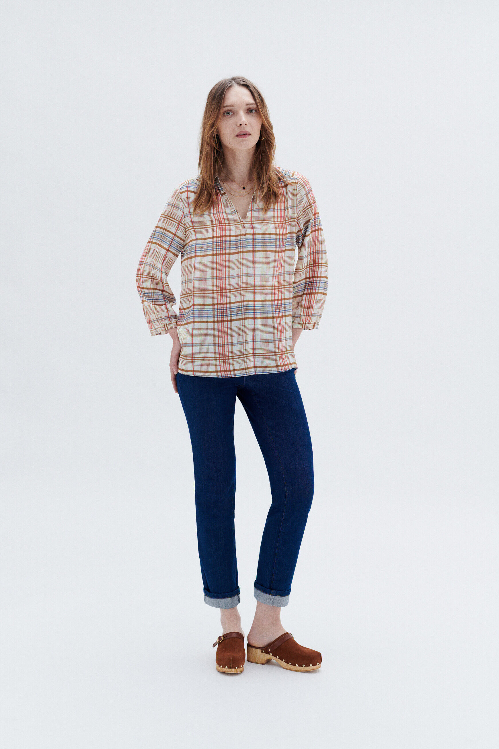 Chemise cmarta camel femme