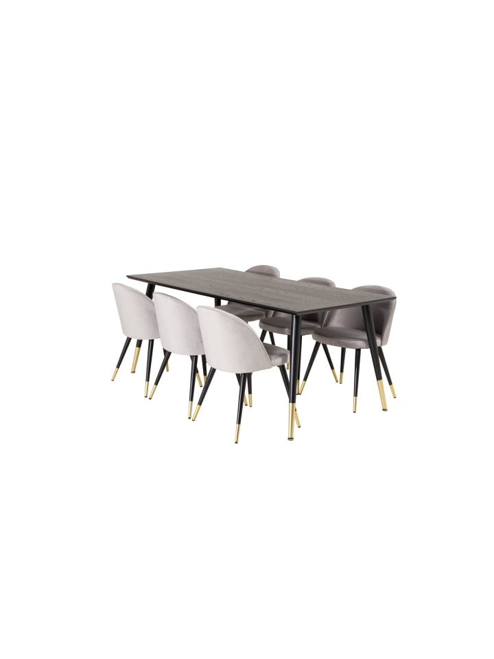 ebuy24 Essgruppe Dipp 61 (7-teilig) Grau 90 x 180 cm günstig kaufen onesize