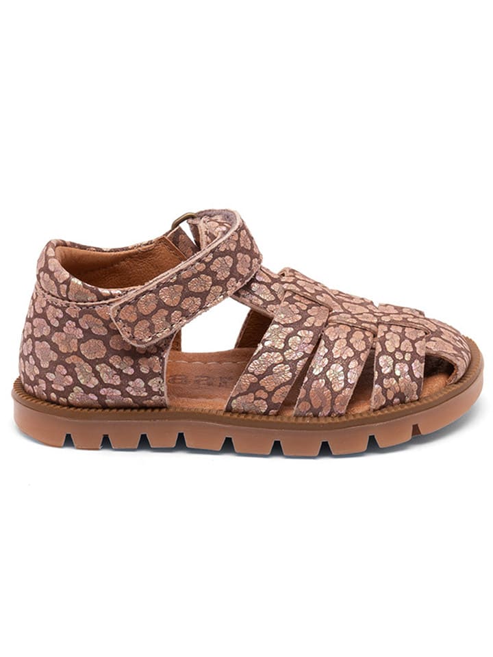 bisgaard Leder-Halbsandalen in Braun/ Rosa günstig kaufen