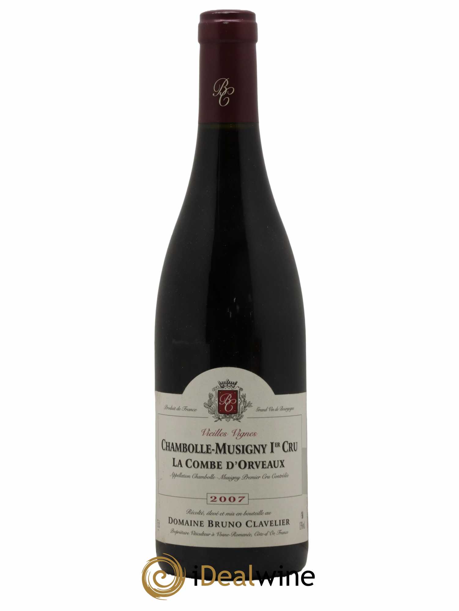 Chambolle-Musigny 1er Cru La Combe d'Orveaux Vieilles Vignes Bruno Clavelier  2007 - Lot de 1 Bouteille