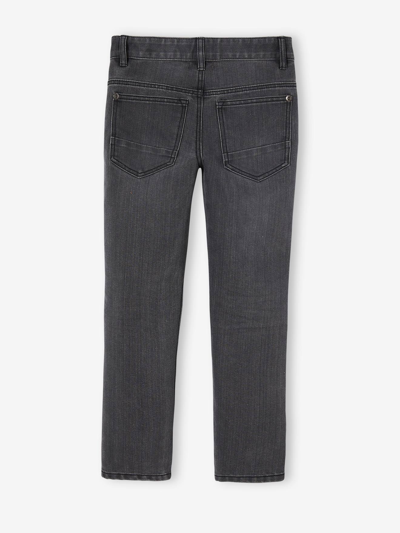 Vertbaudet Die UNVERWÜSTLICHE, robuste Jungen Jeans, Straight-Fit - grau
