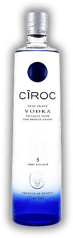 Ciroc Vodka Distilled from Fine French Grapes 1,0 Liter Ciroc Vodka Distilled from Fine French Grapes 1,0 Liter Aus französischen Mauzac-Blanc-Trauben destilliert. 1	 Liter - Vol 40%