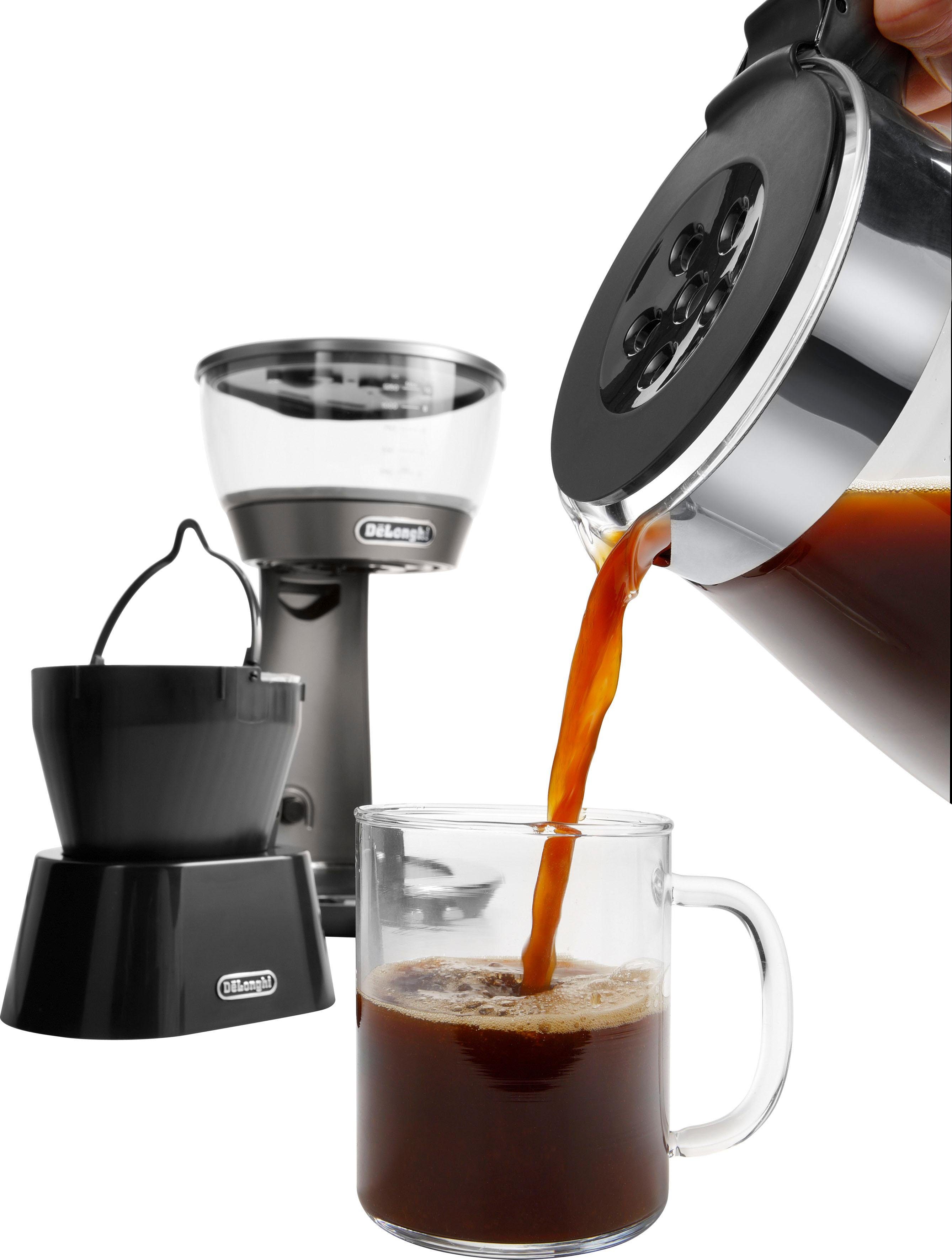 De'Longhi Filterkaffeemaschine Clessidra ICM 17210, 1,25l Kaffeekanne, Papierfilter, nach zertifiziertem ECBE Standard