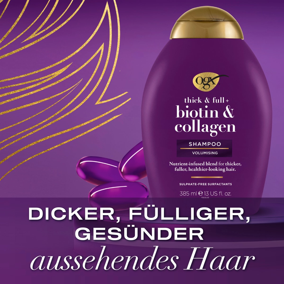 Shampoo Thick&Full Biotin & Collagen, 385 ml
