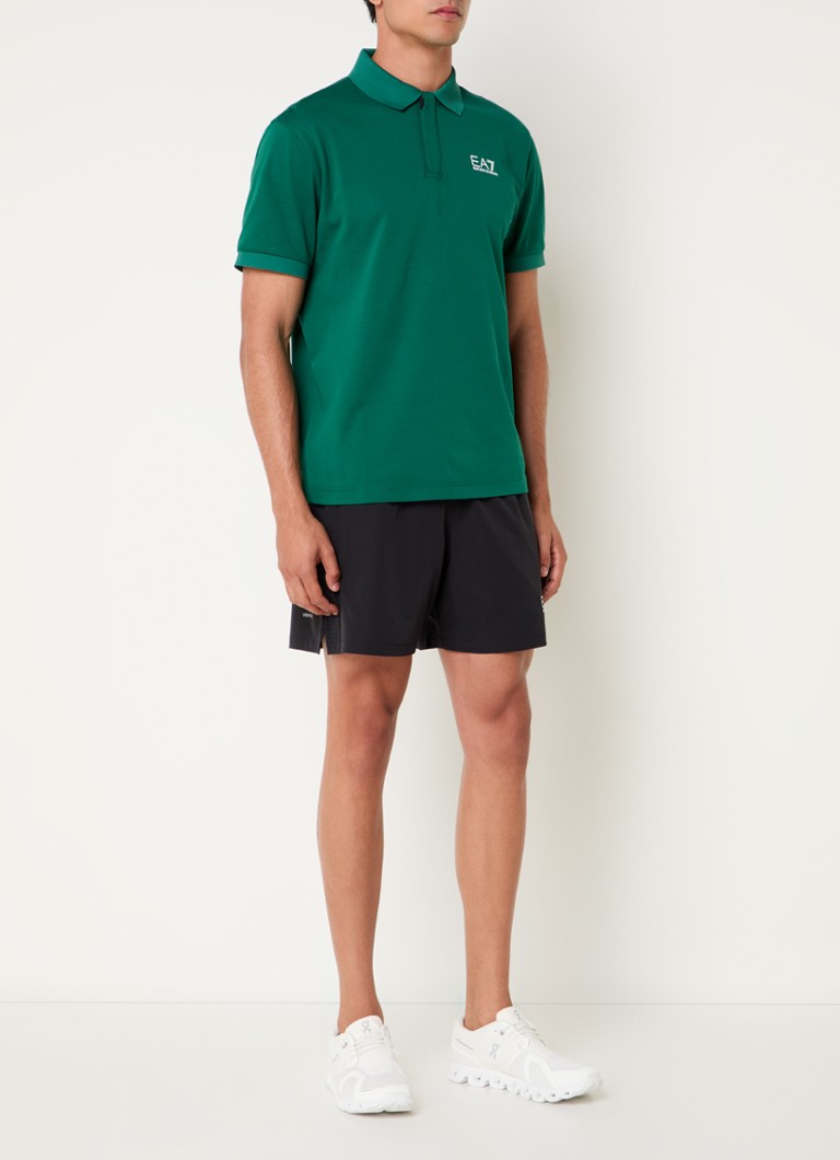 Pantaloni scurți drepți cu logo Emporio Armani.
