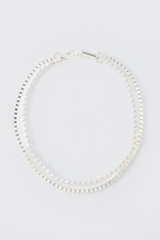 Mehrlagige Halskette mit Strass