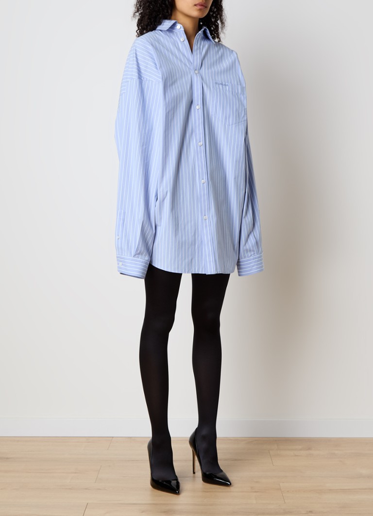 Camicetta oversize a righe di Balenciaga con taschino sul petto