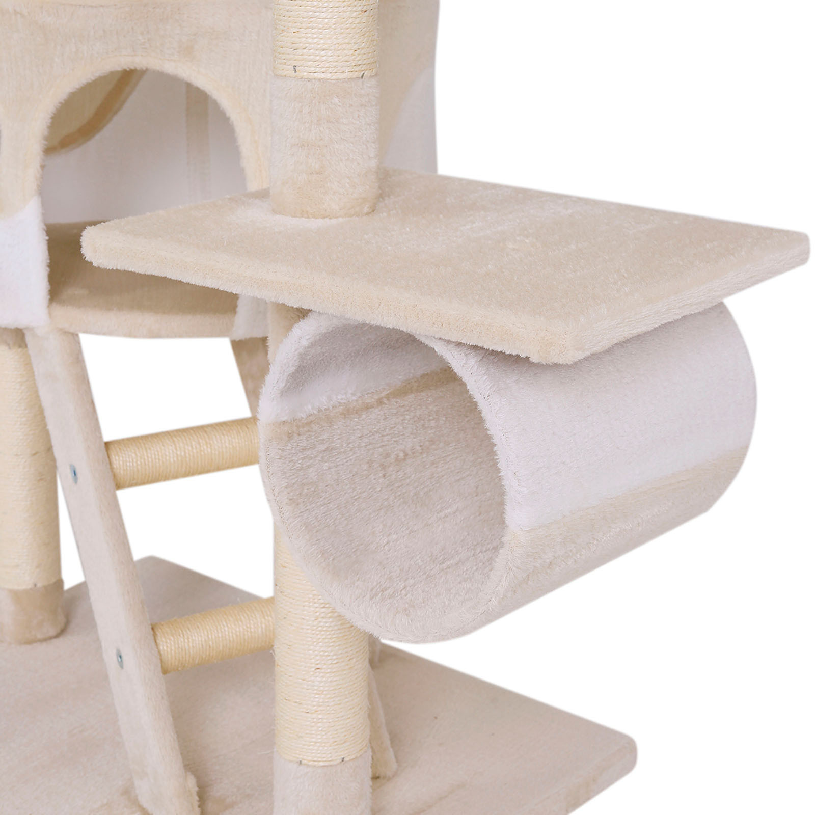 Lionto Kratzbäume Lionto Kratzbaum XXL, Höhenverstellbar (230 - 250 cm) weiß/ beige
