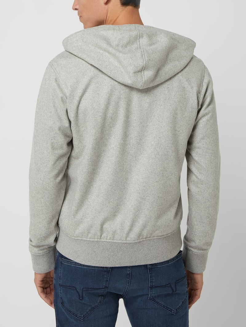 Sweatjacke aus Kaschmirmischung Modell 'Chiaro' in hellgrau