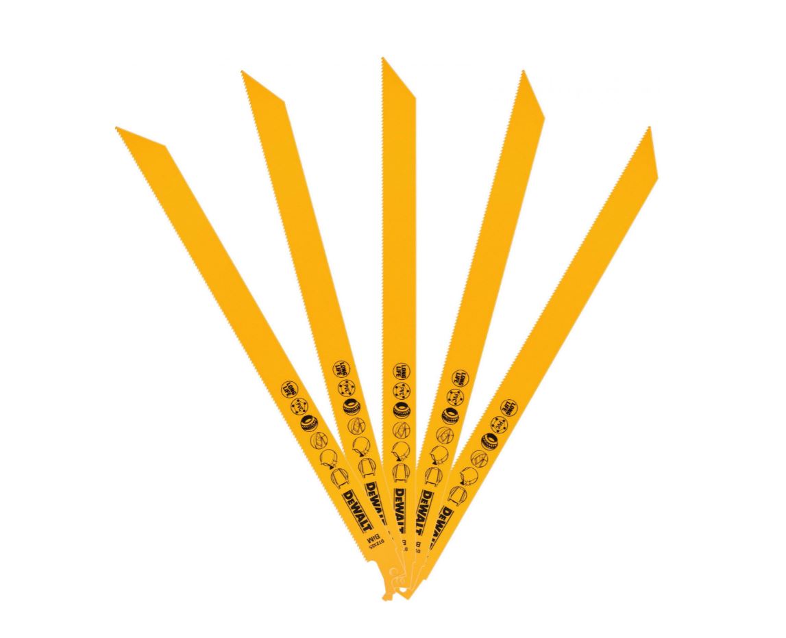 DeWalt Tillbehör DT2350-QZ BI-metall 305 x 3,6 - 5,1 mm tigersågblad 5 delar