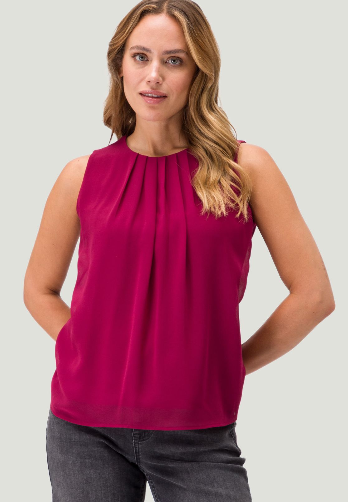 Chiffon Top mit Falten
